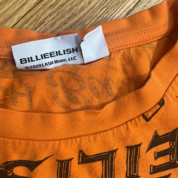 Billie Eilish orange short sleeve t-shirt size 2xl - Picture 3 of 5